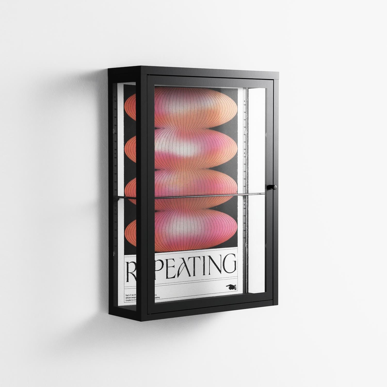 Repeating - Wall Cabinet - Alexander Khabbazi - Antracite - Clear glass