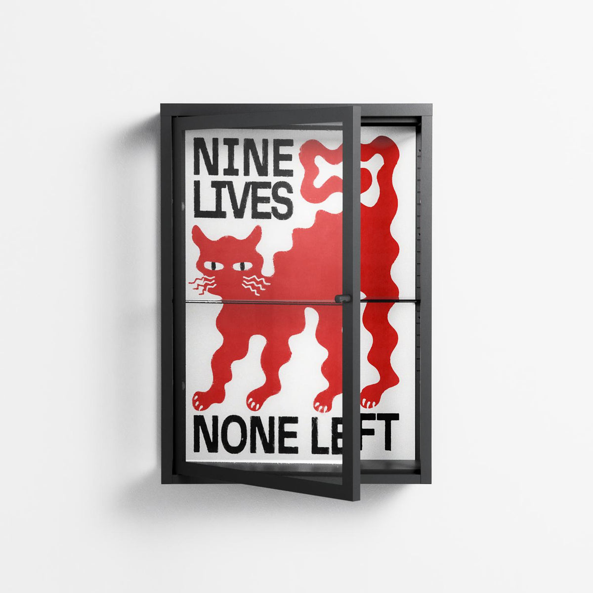 Nine Lives - Wall Cabinet - Alexander Khabbazi - Antracite - Clear glass