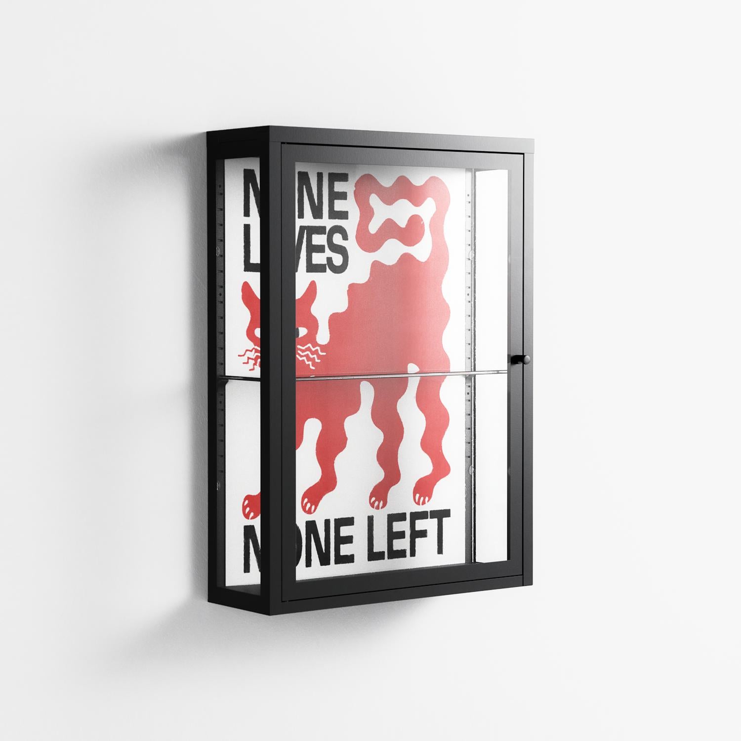 Nine Lives - Wall Cabinet - Alexander Khabbazi - Antracite - Clear glass