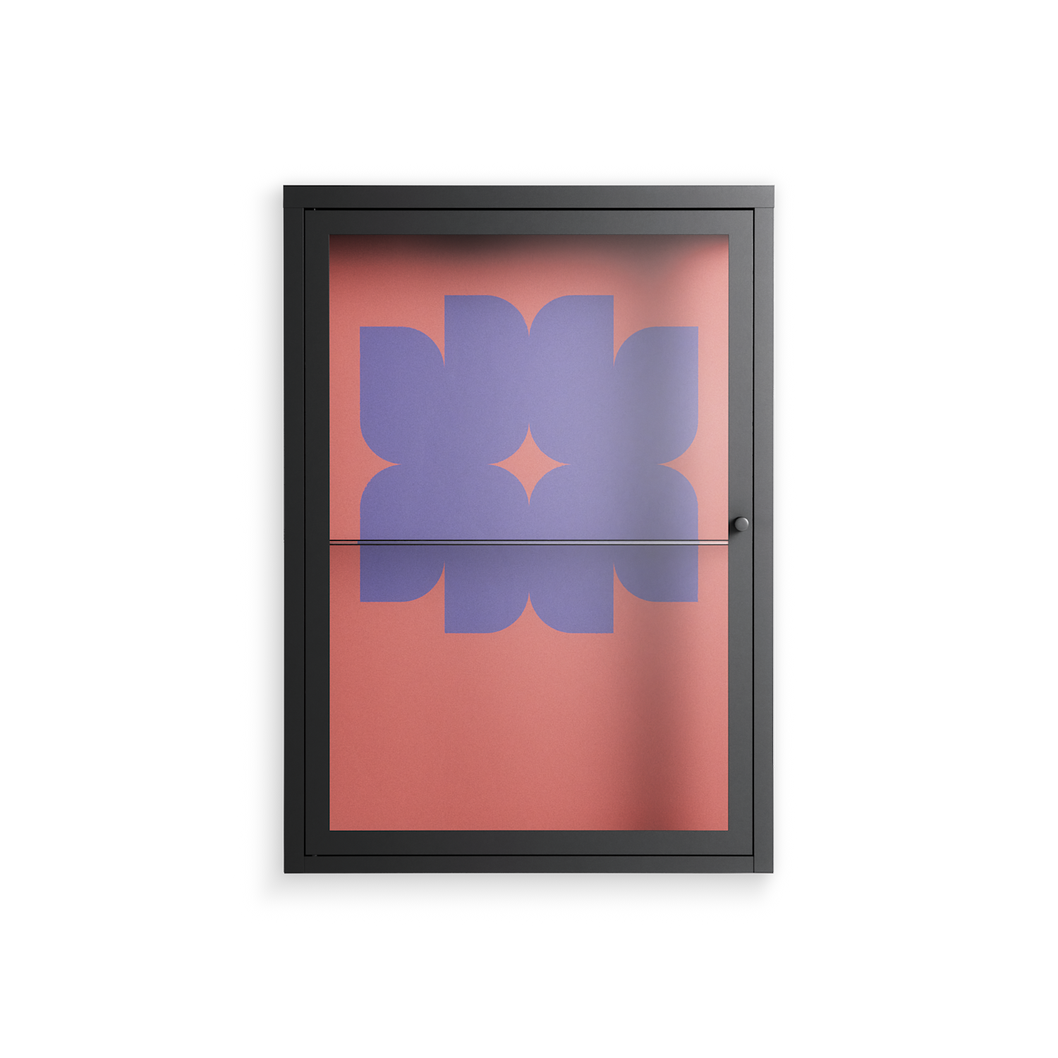 Stella - Wall Cabinet - Linus Lohoff - Antracite - Clear glass