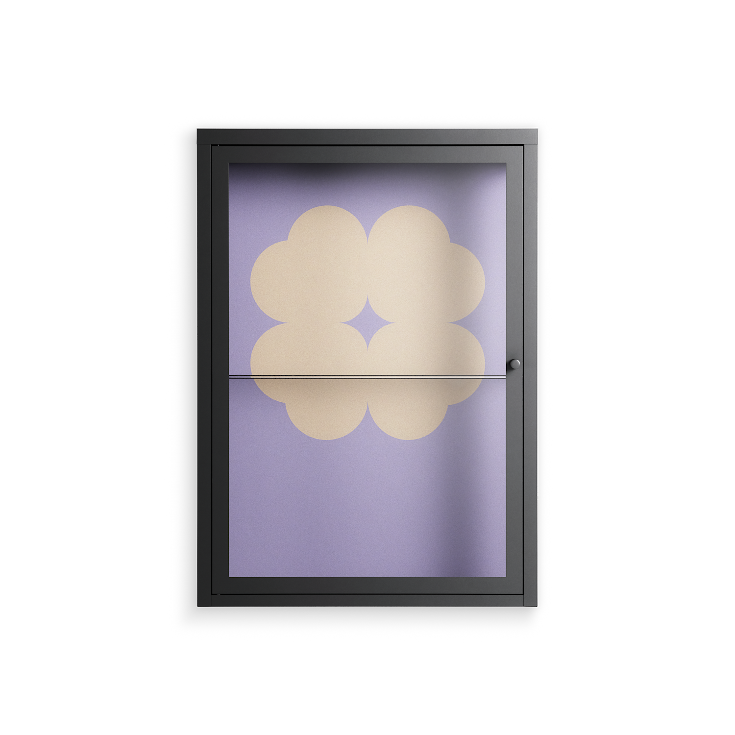 Amara - Wall Cabinet - Linus Lohoff - Antracite - Clear glass