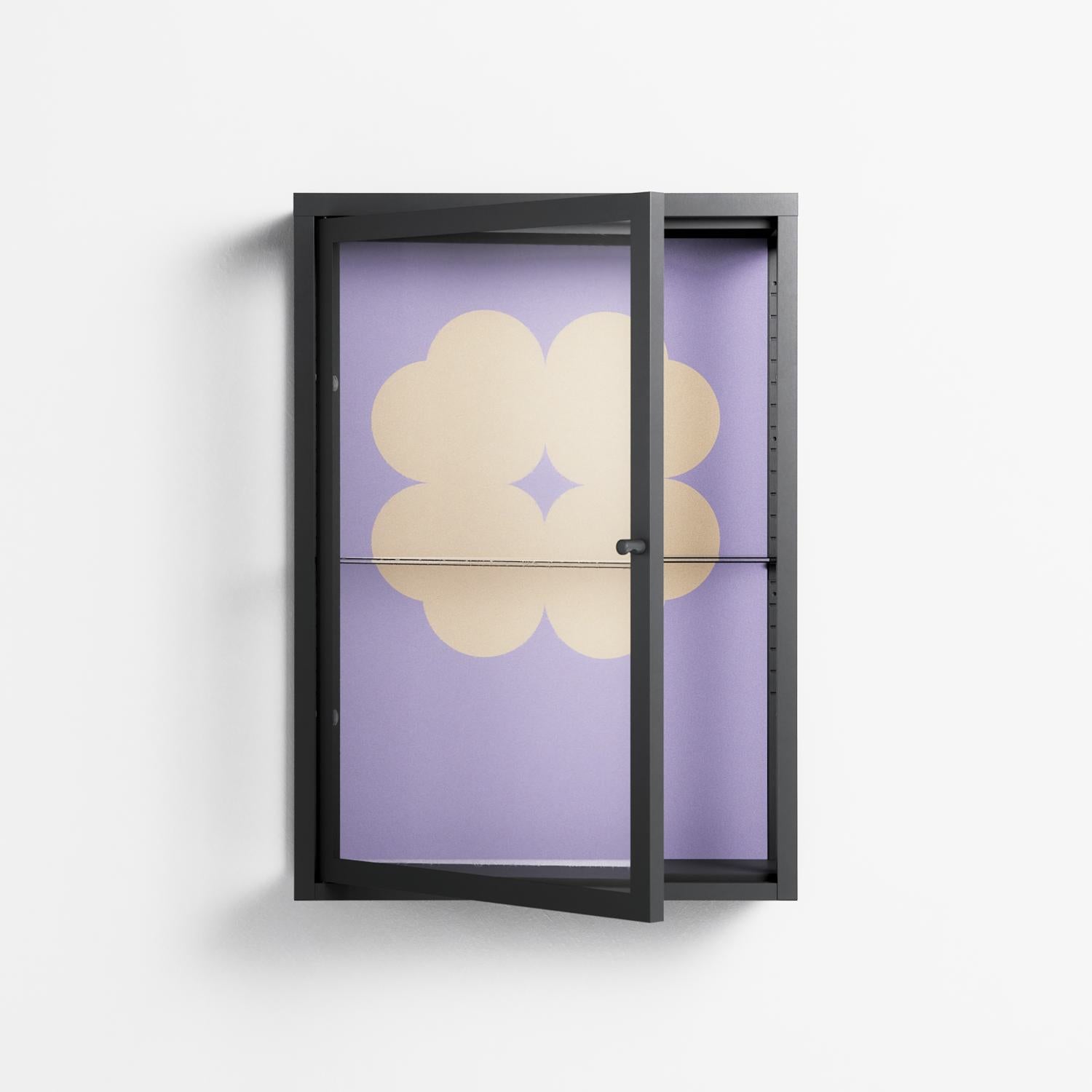 Amara - Wall Cabinet - Linus Lohoff - Antracite - Clear glass