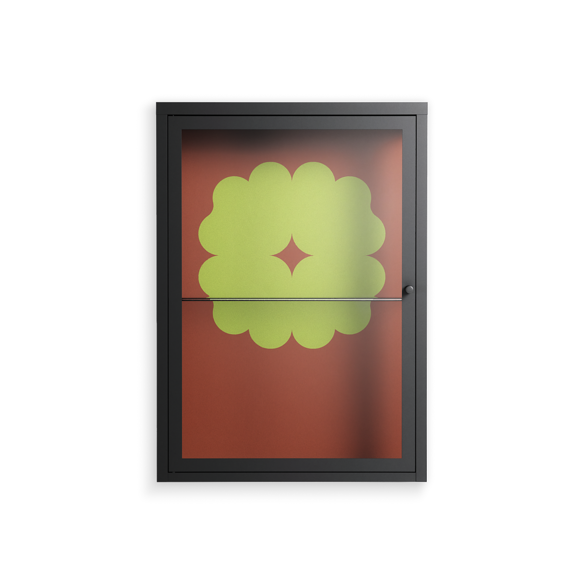 Fernis - Wall Cabinet - Linus Lohoff - Antracite - Clear glass