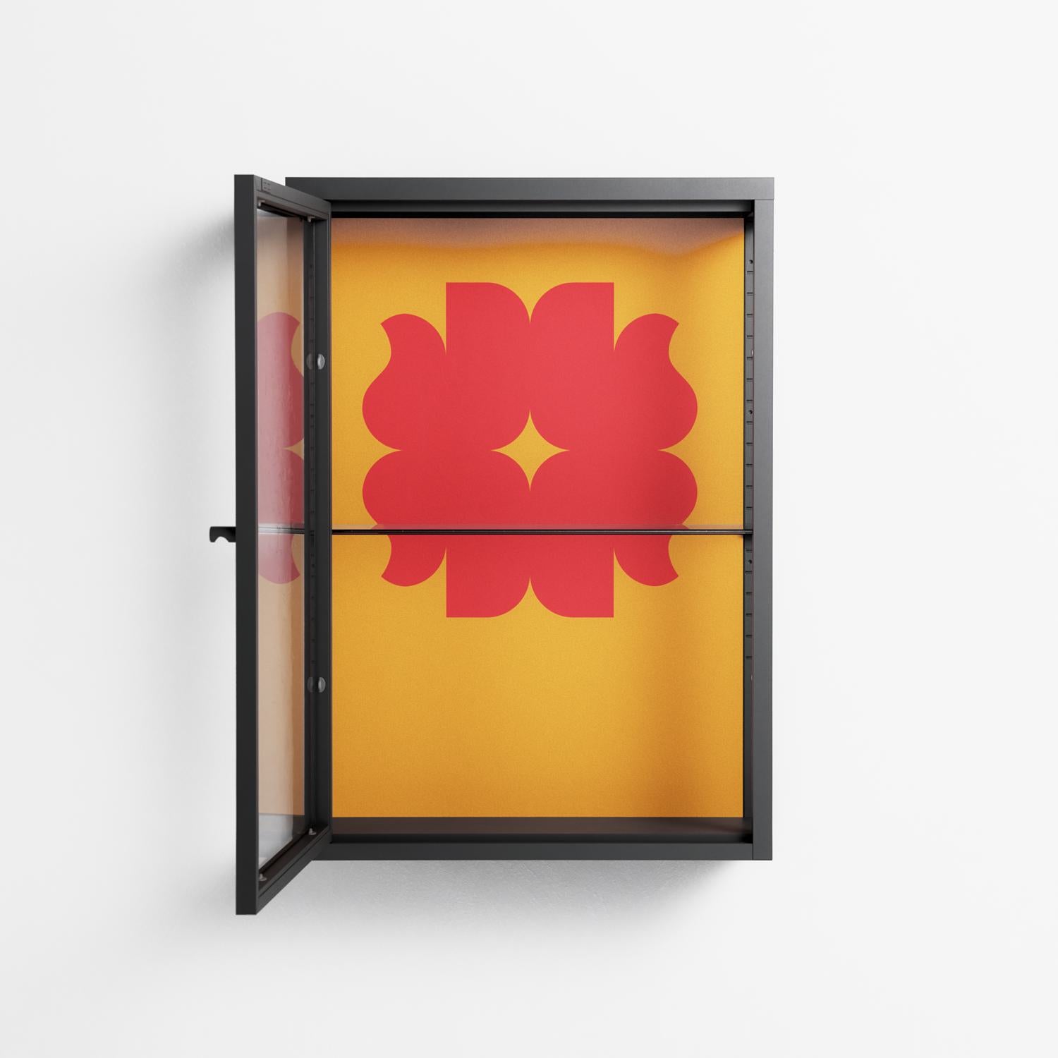 Phonix - Wall Cabinet - Linus Lohoff - Antracite - Clear glass