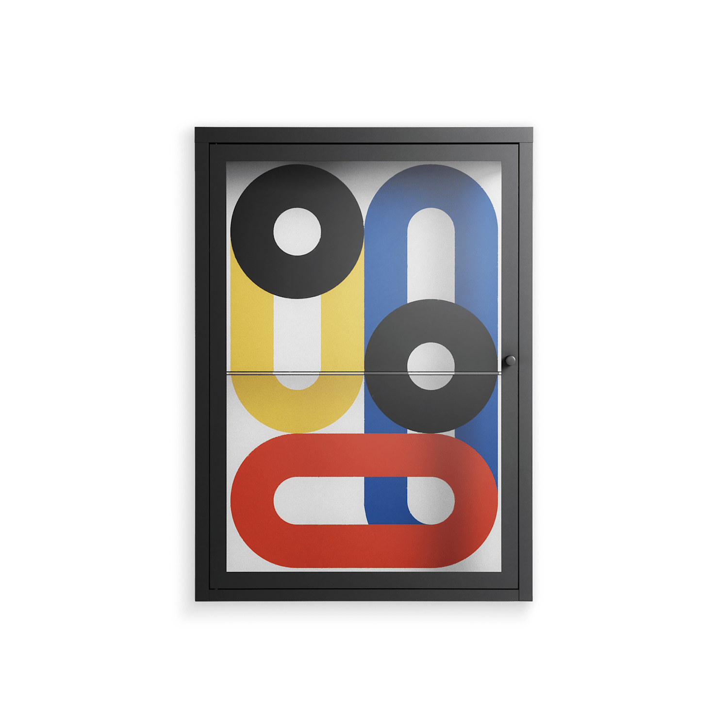 Arial - Wall Cabinet - Vratislav Pecka - Antracite - Clear glass