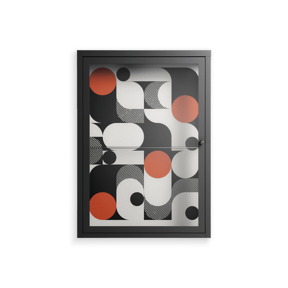 Conserto - Wall Cabinet - Vratislav Pecka - Antracite - Clear glass
