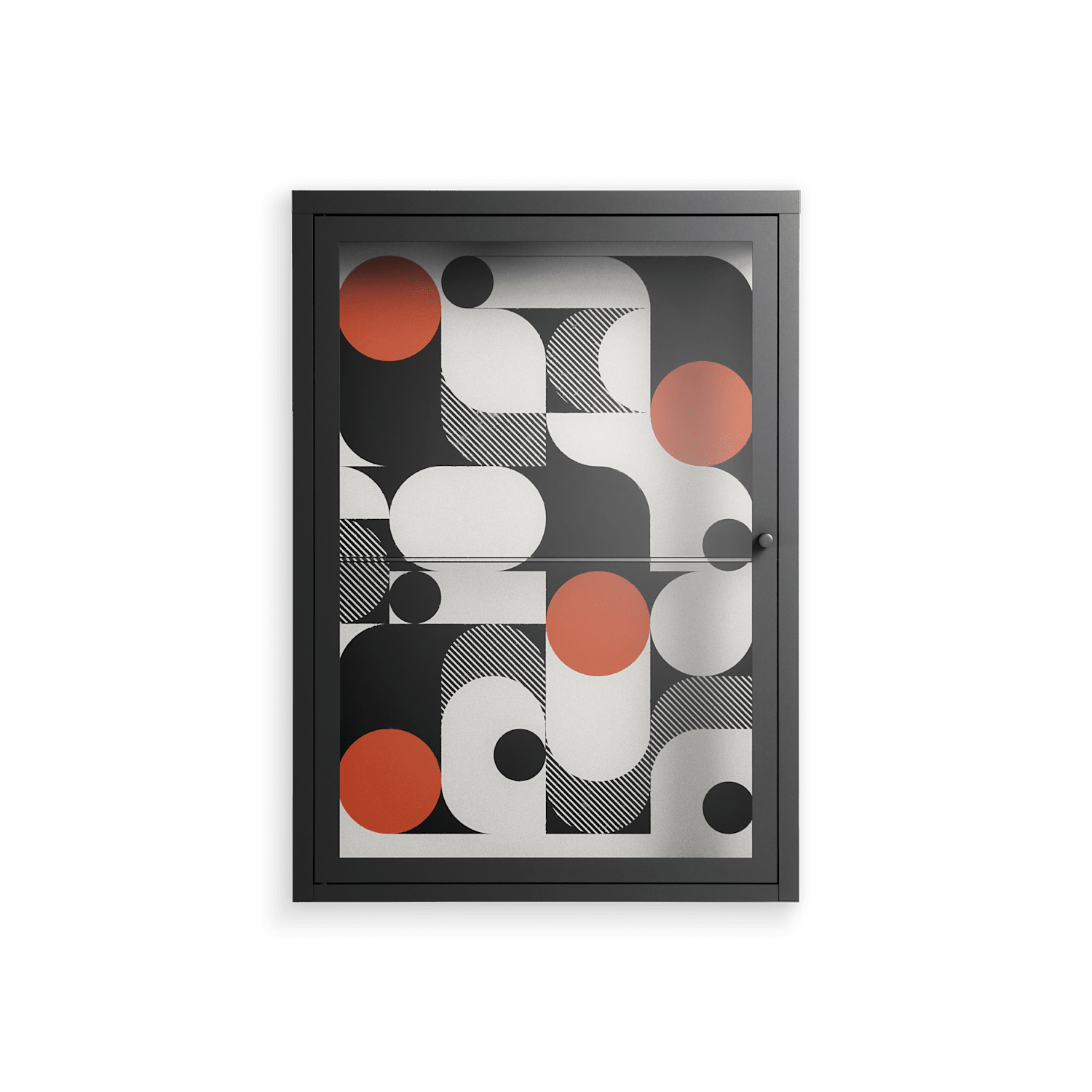 Conserto - Wall Cabinet - Vratislav Pecka - Antracite - Clear glass