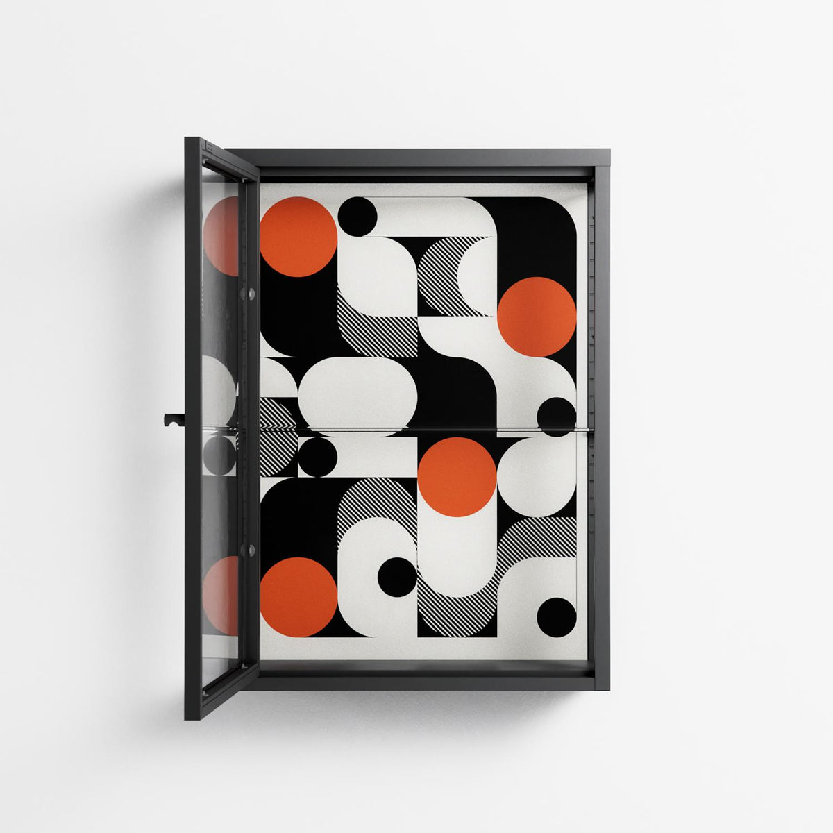 Conserto - Wall Cabinet - Vratislav Pecka - Antracite - Clear glass