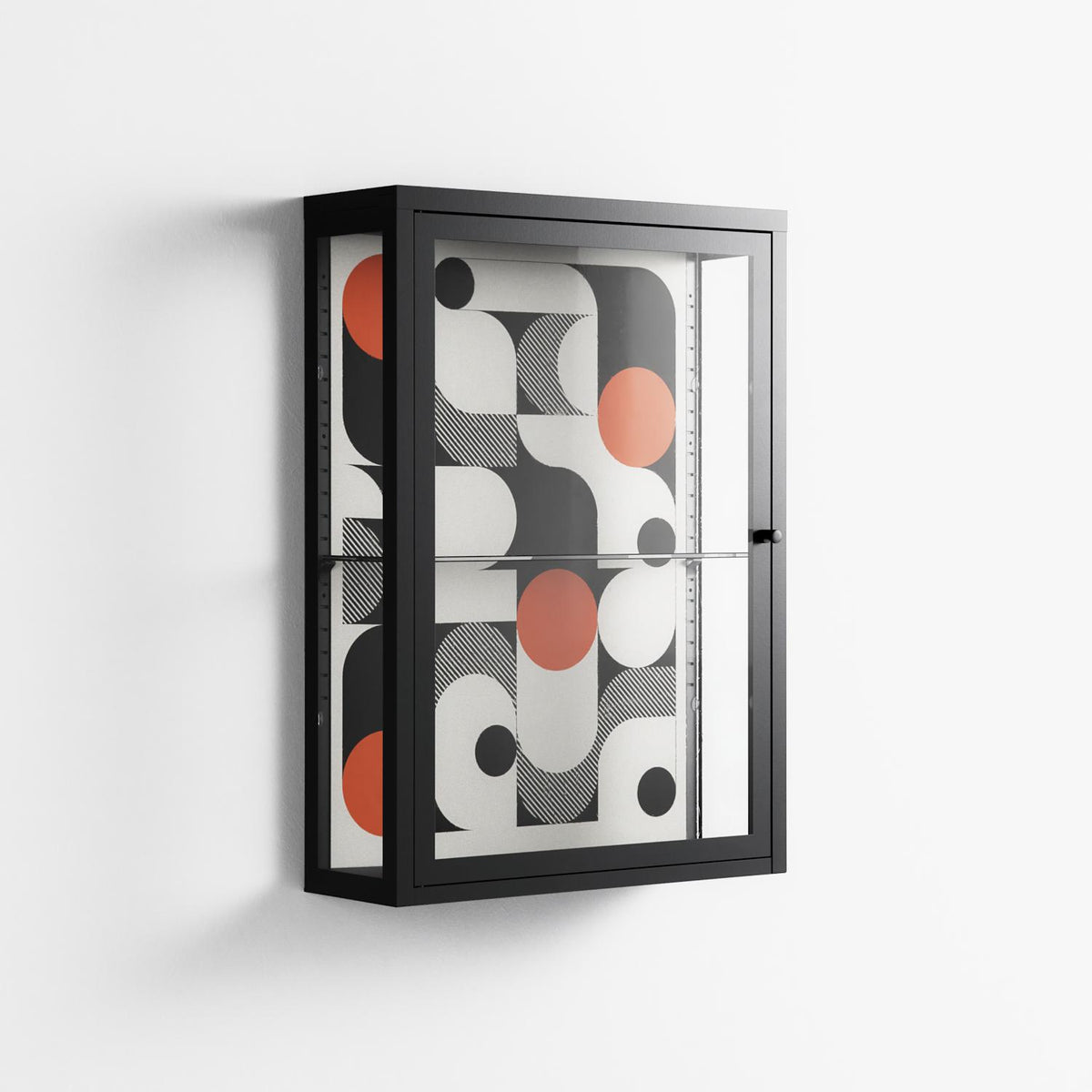 Conserto - Wall Cabinet - Vratislav Pecka - Antracite - Clear glass