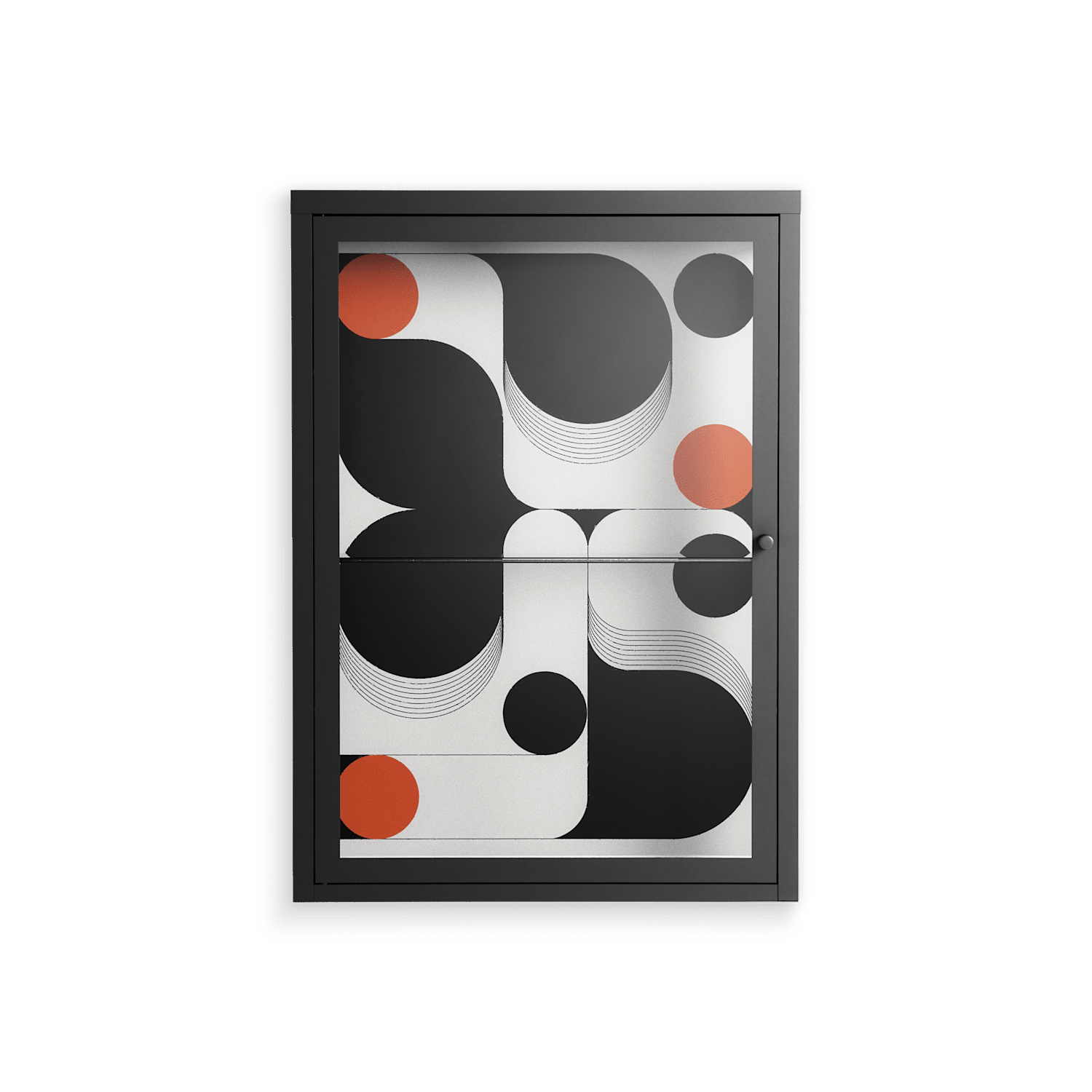 Conserto2 - Wall Cabinet - Vratislav Pecka - Antracite - Clear glass