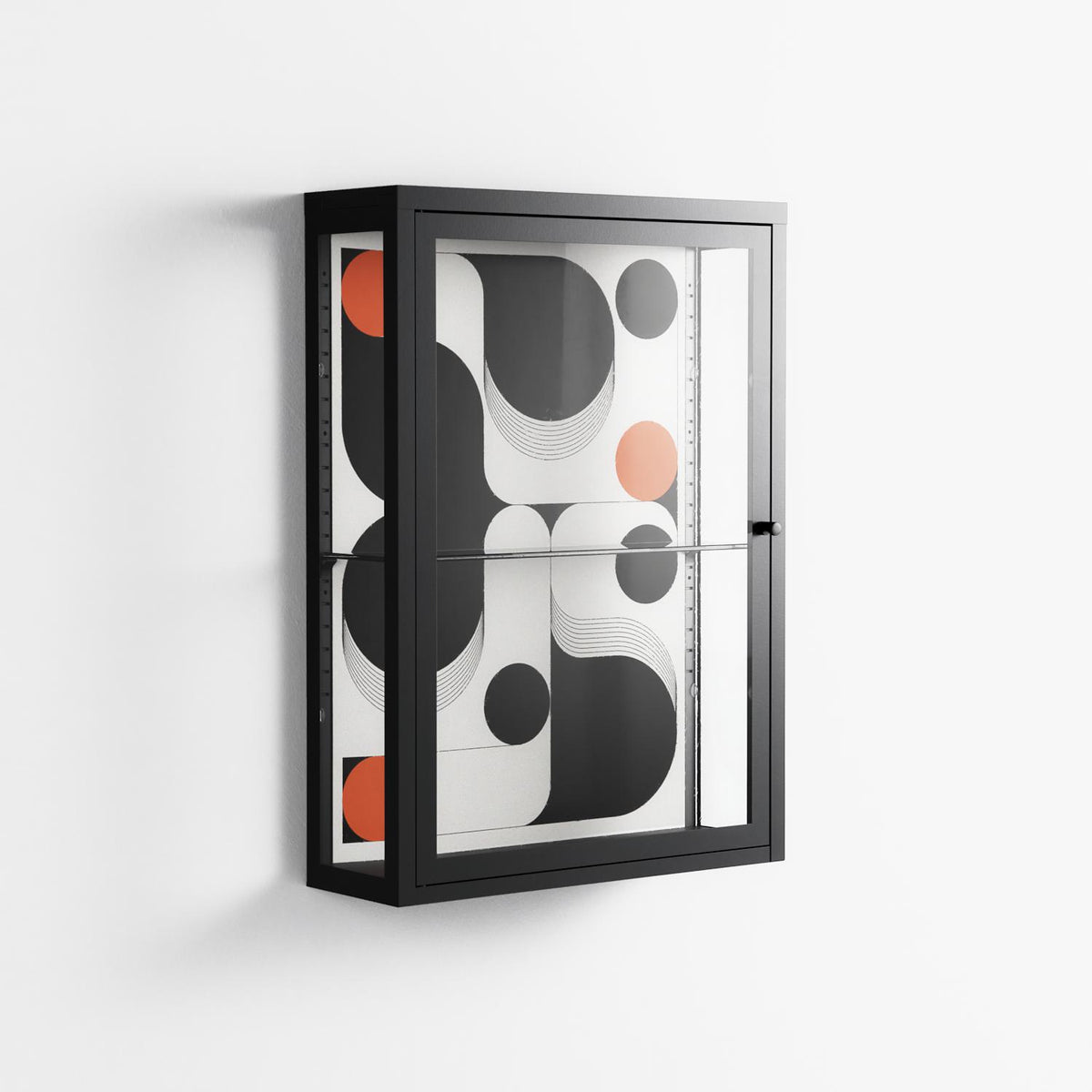 Conserto2 - Wall Cabinet - Vratislav Pecka - Antracite - Clear glass