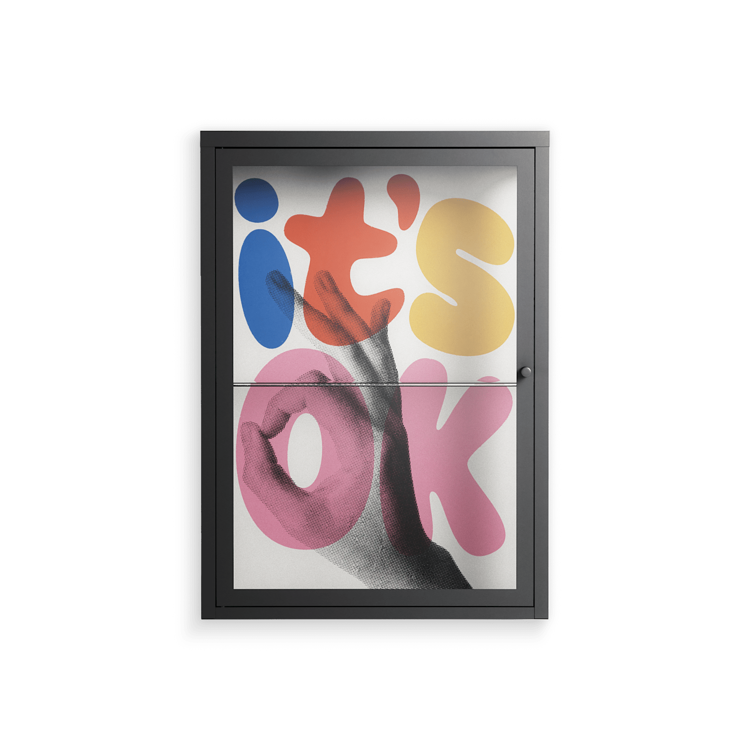 Its Ok - Wall Cabinet - Vratislav Pecka - Antracite - Clear glass