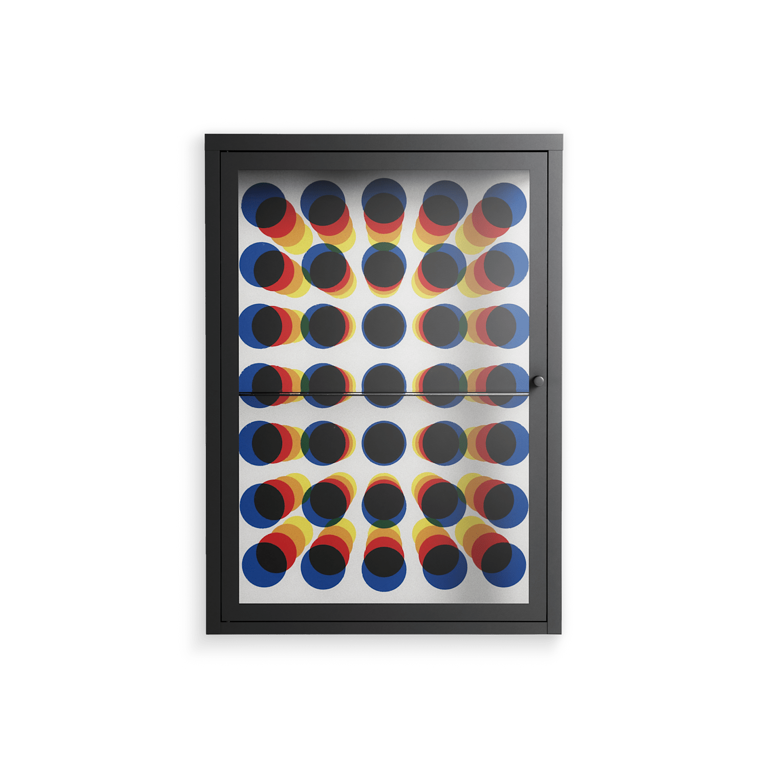 Perspektiva - Wall Cabinet - Vratislav Pecka - Antracite - Clear glass