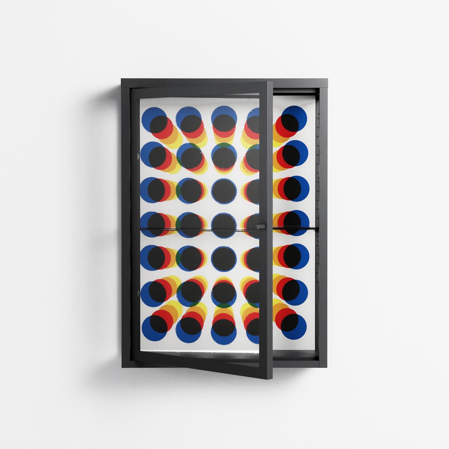 Perspektiva - Wall Cabinet - Vratislav Pecka - Antracite - Clear glass