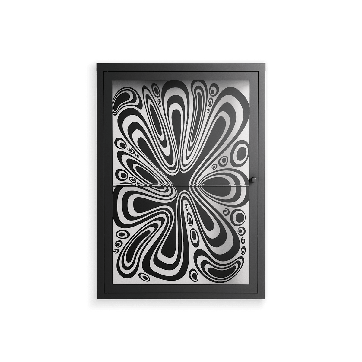 Splash of black - Wall Cabinet - Vratislav Pecka - Antracite - Clear glass