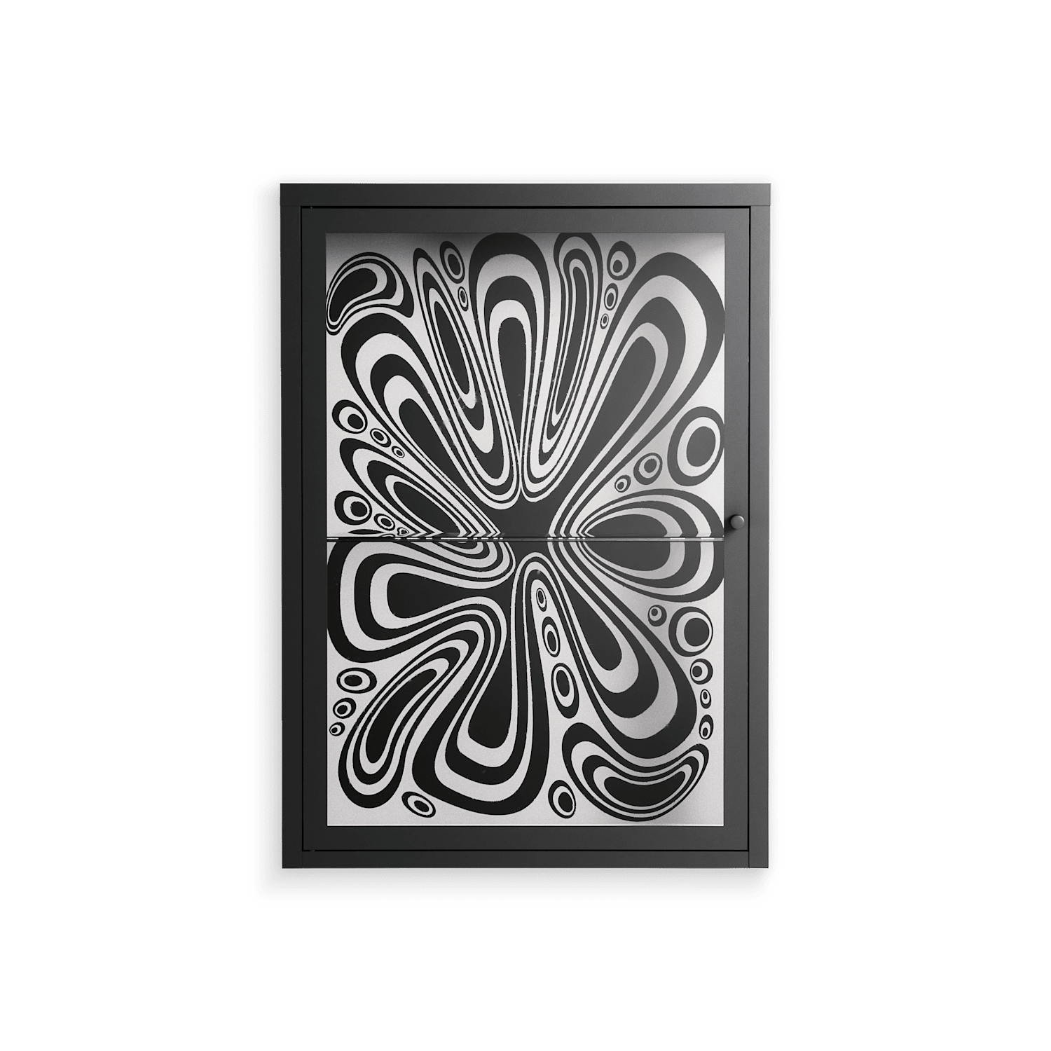 Splash of black - Wall Cabinet - Vratislav Pecka - Antracite - Clear glass