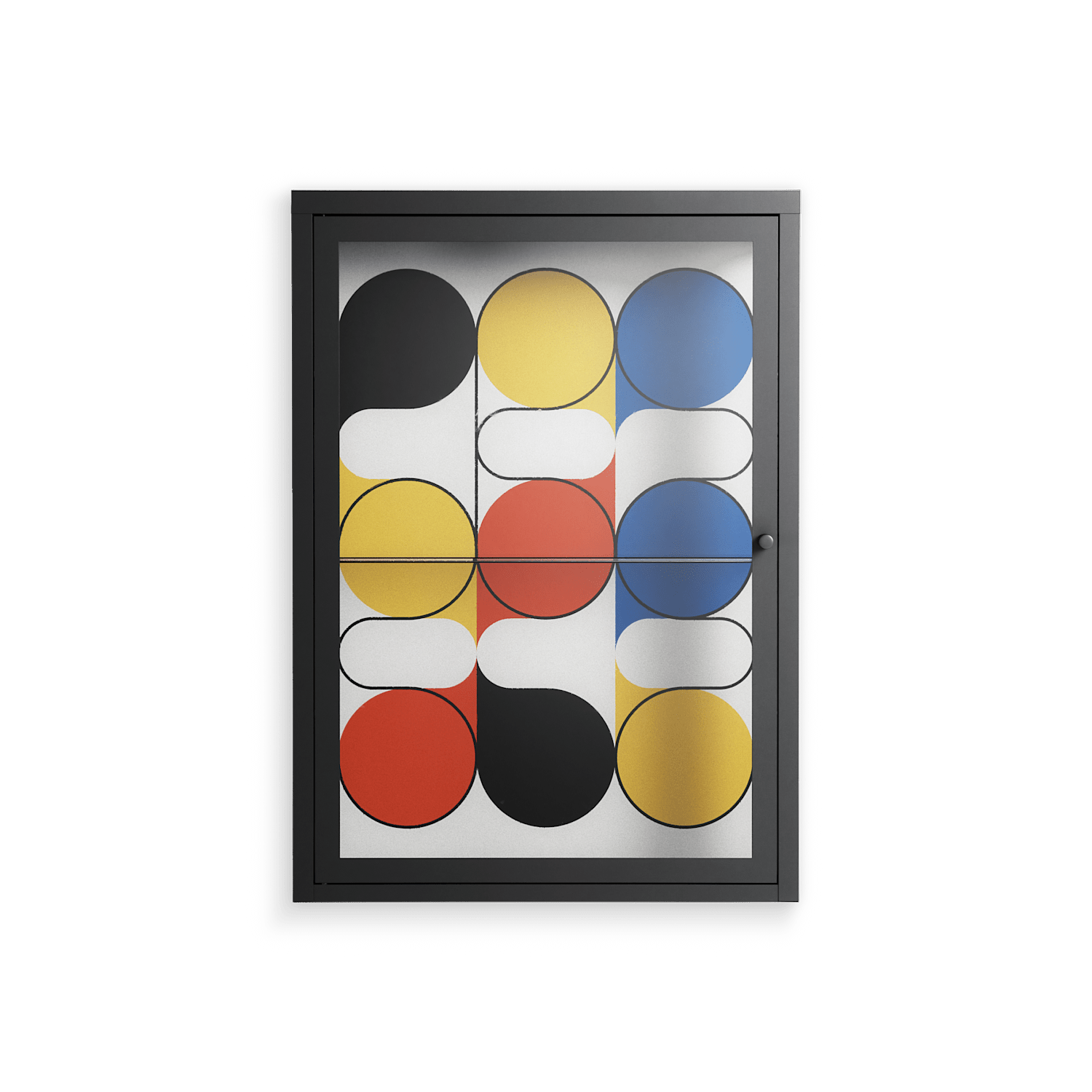 Springs - Wall Cabinet - Vratislav Pecka - Antracite - Clear glass