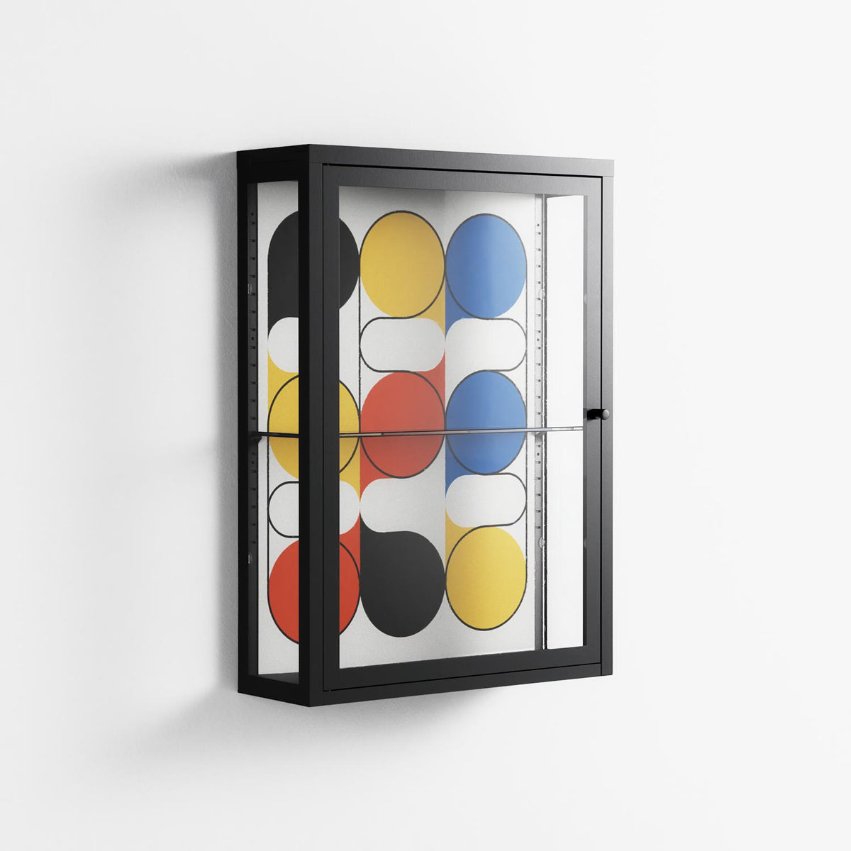 Springs - Wall Cabinet - Vratislav Pecka - Antracite - Clear glass