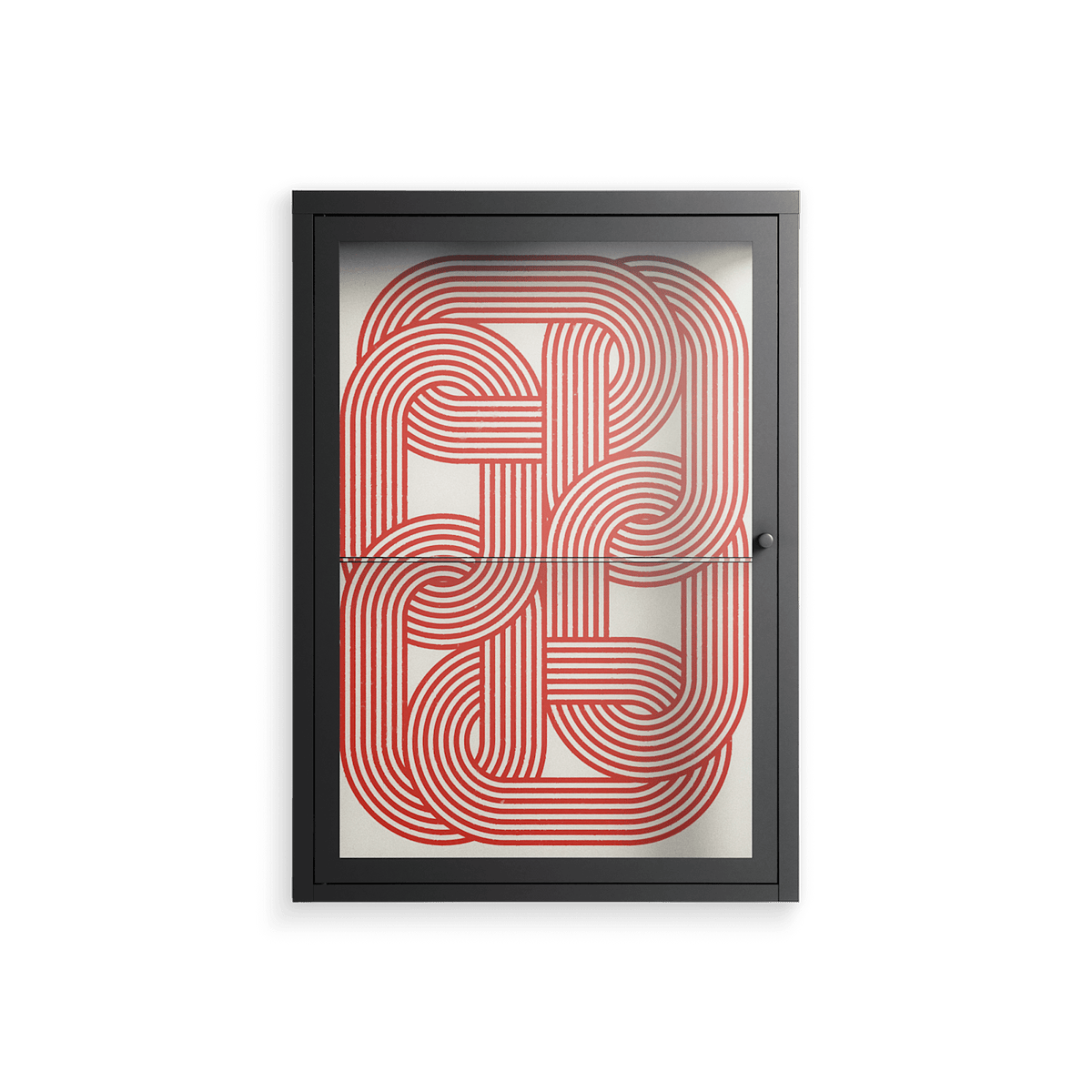 United - Wall Cabinet - Vratislav Pecka - Antracite - Clear glass
