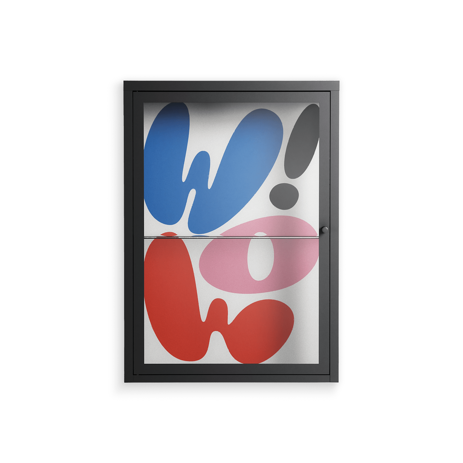 Wow - Wall Cabinet - Vratislav Pecka - Antracite - Clear glass