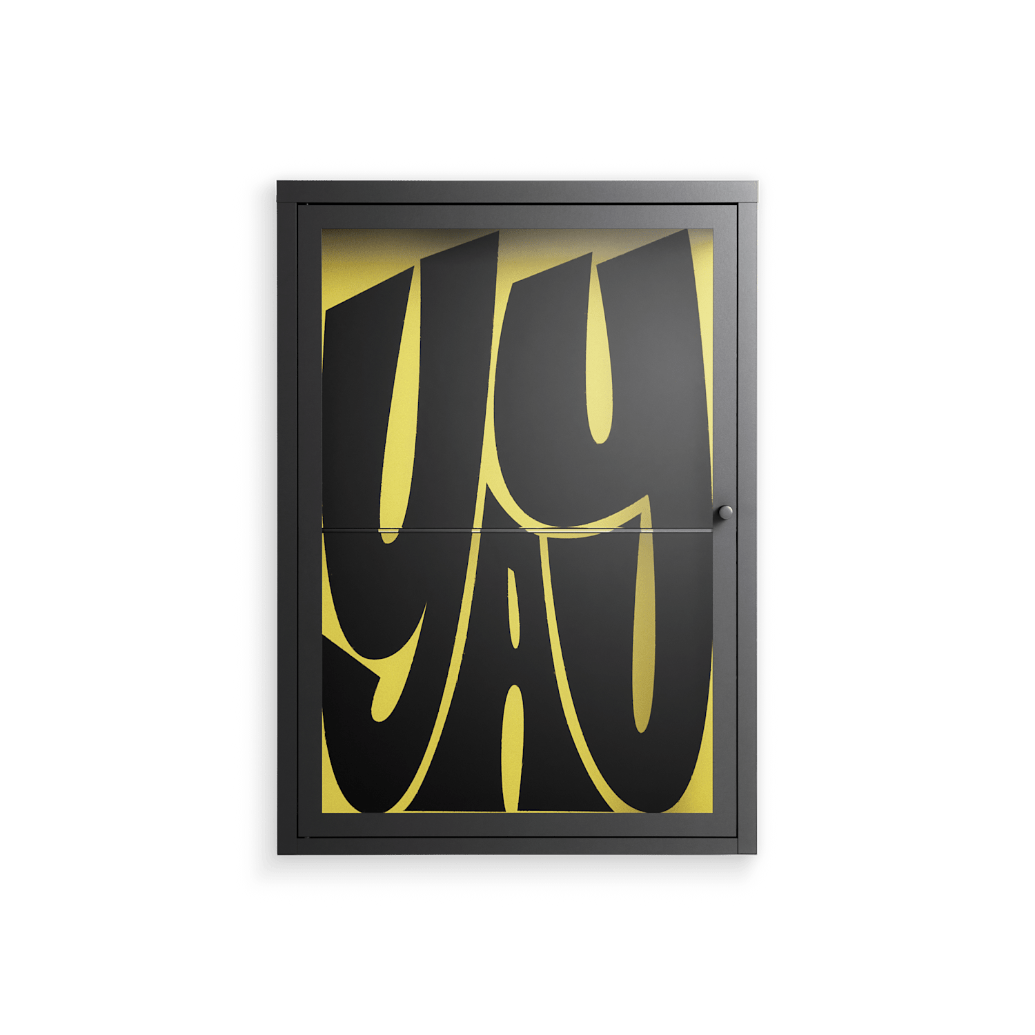 Yay - Wall Cabinet - Vratislav Pecka - Antracite - Clear glass