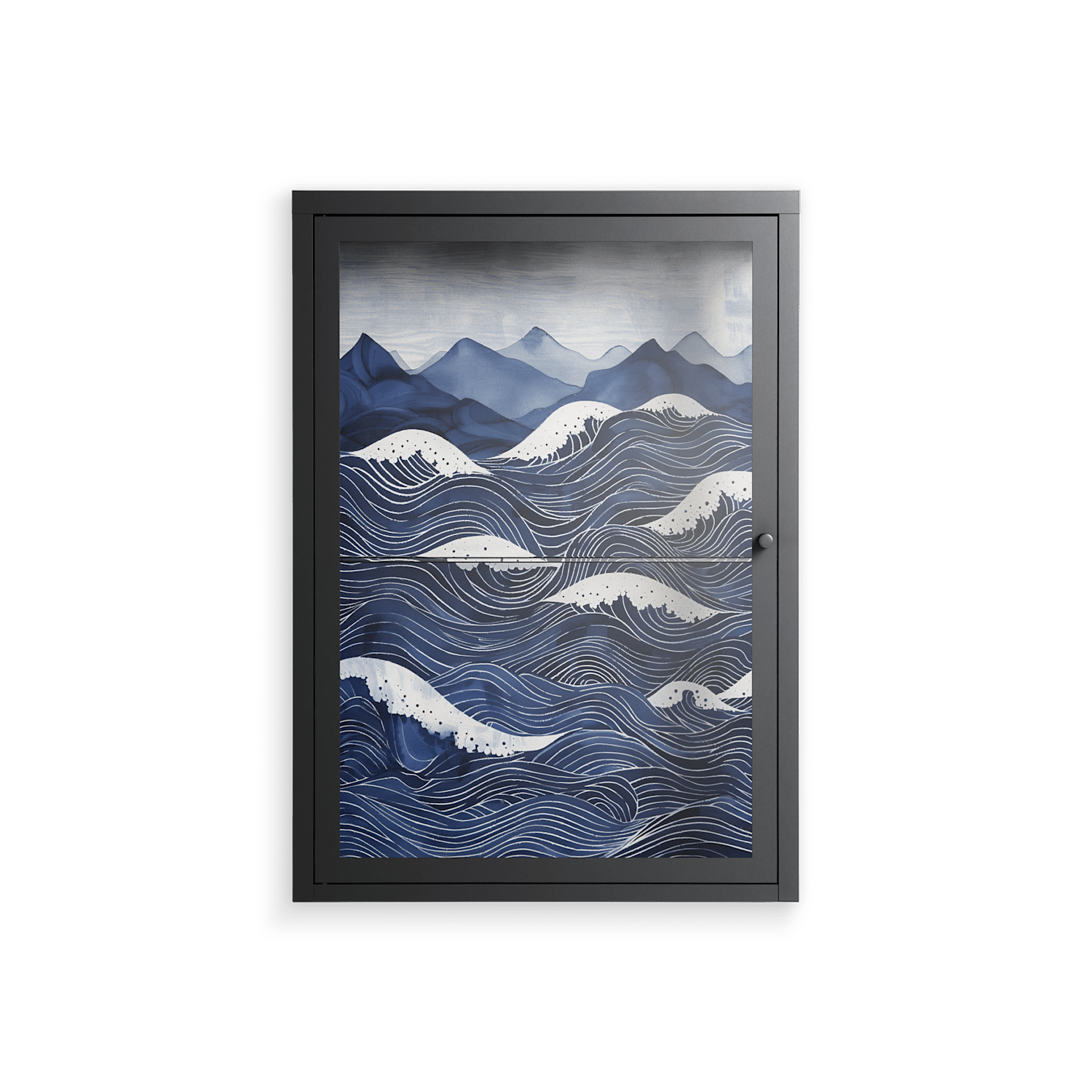 Dalgalar - Wall Cabinet - Nur Rydberg - Antracite - Clear glass