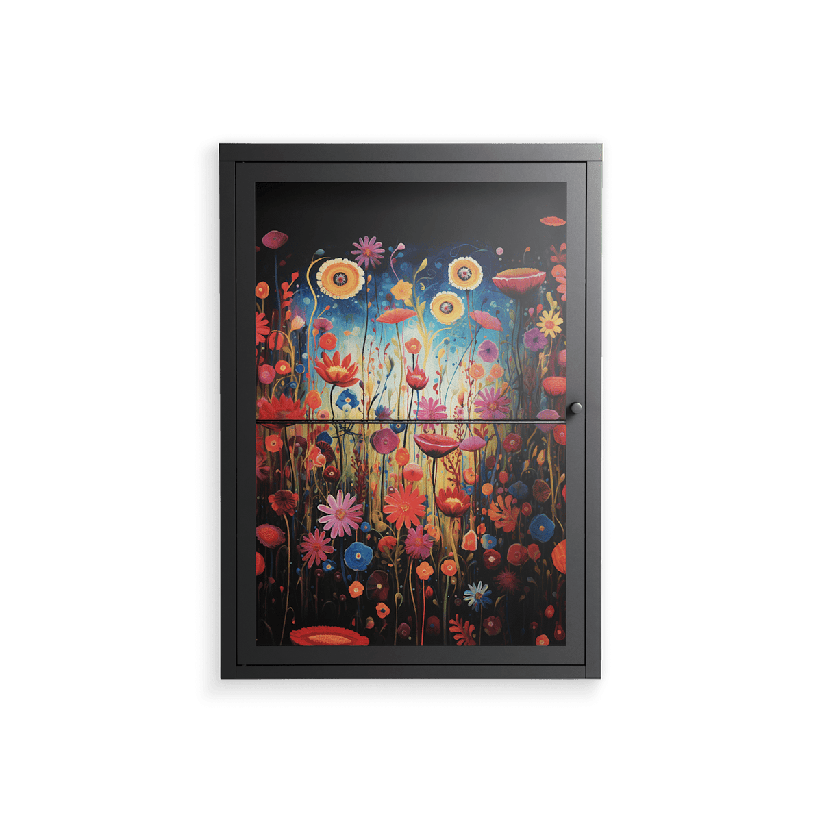 Greatful Meadow - Wall Cabinet - Nur Rydberg - Antracite - Clear glass