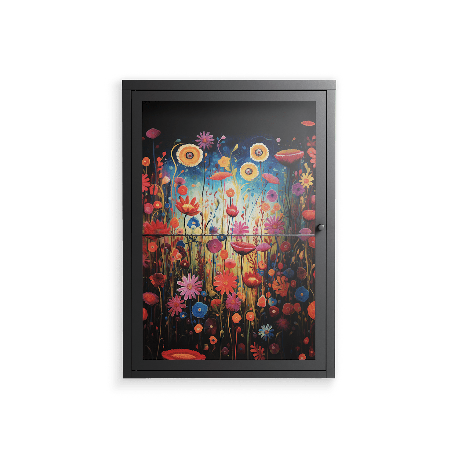 Greatful Meadow - Wall Cabinet - Nur Rydberg - Antracite - Clear glass