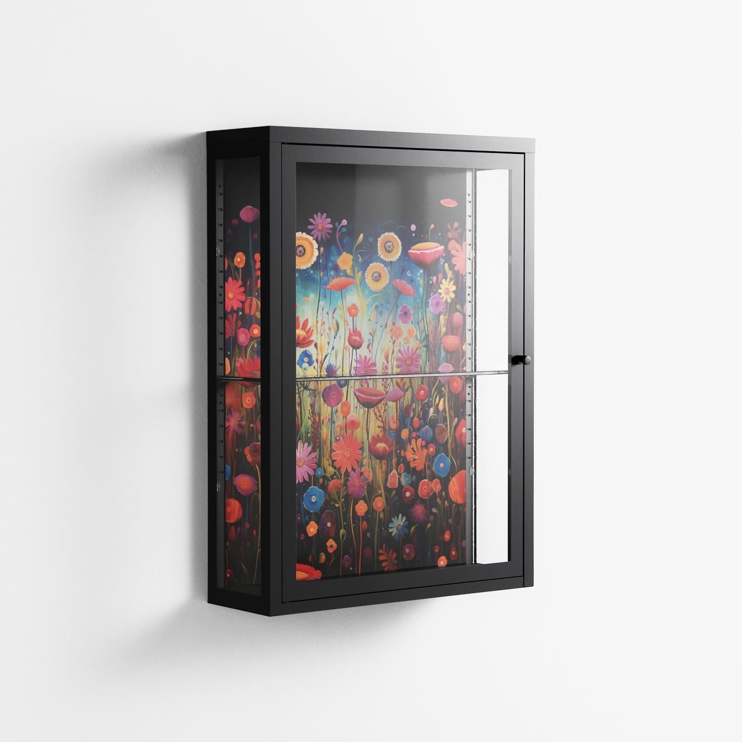 Greatful Meadow - Wall Cabinet - Nur Rydberg - Antracite - Clear glass