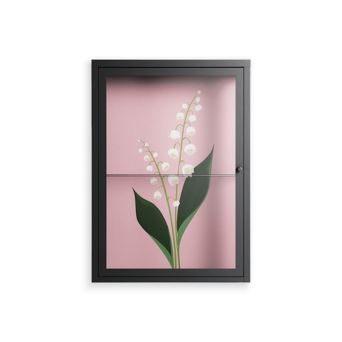 Kalas Konvalj - Wall Cabinet - Nur Rydberg - Antracite - Clear glass