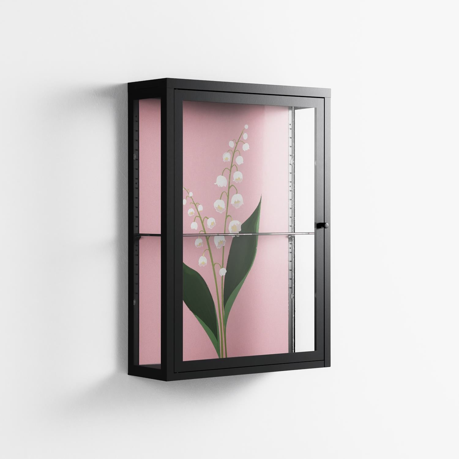 Kalas Konvalj - Wall Cabinet - Nur Rydberg - Antracite - Clear glass