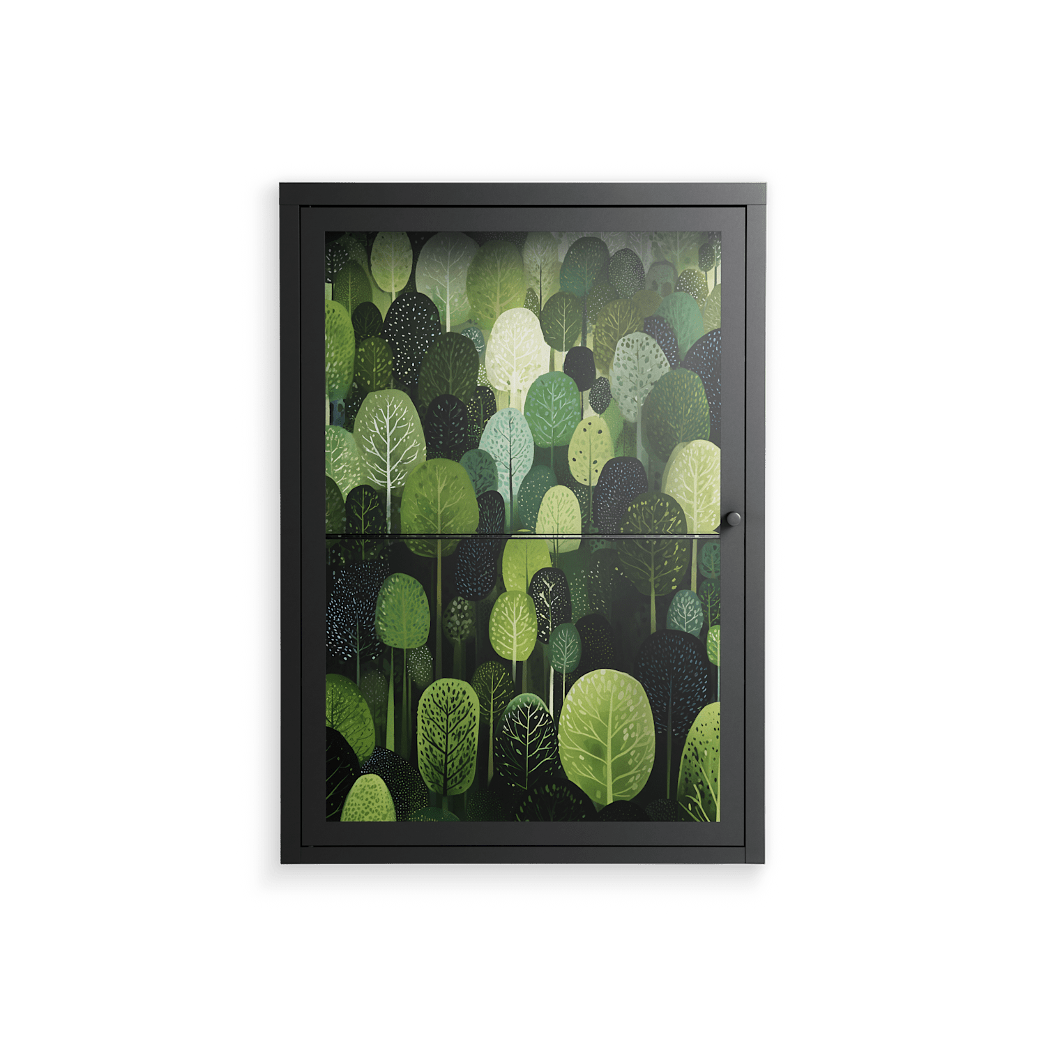 Tummetott - Wall Cabinet - Nur Rydberg - Antracite - Clear glass