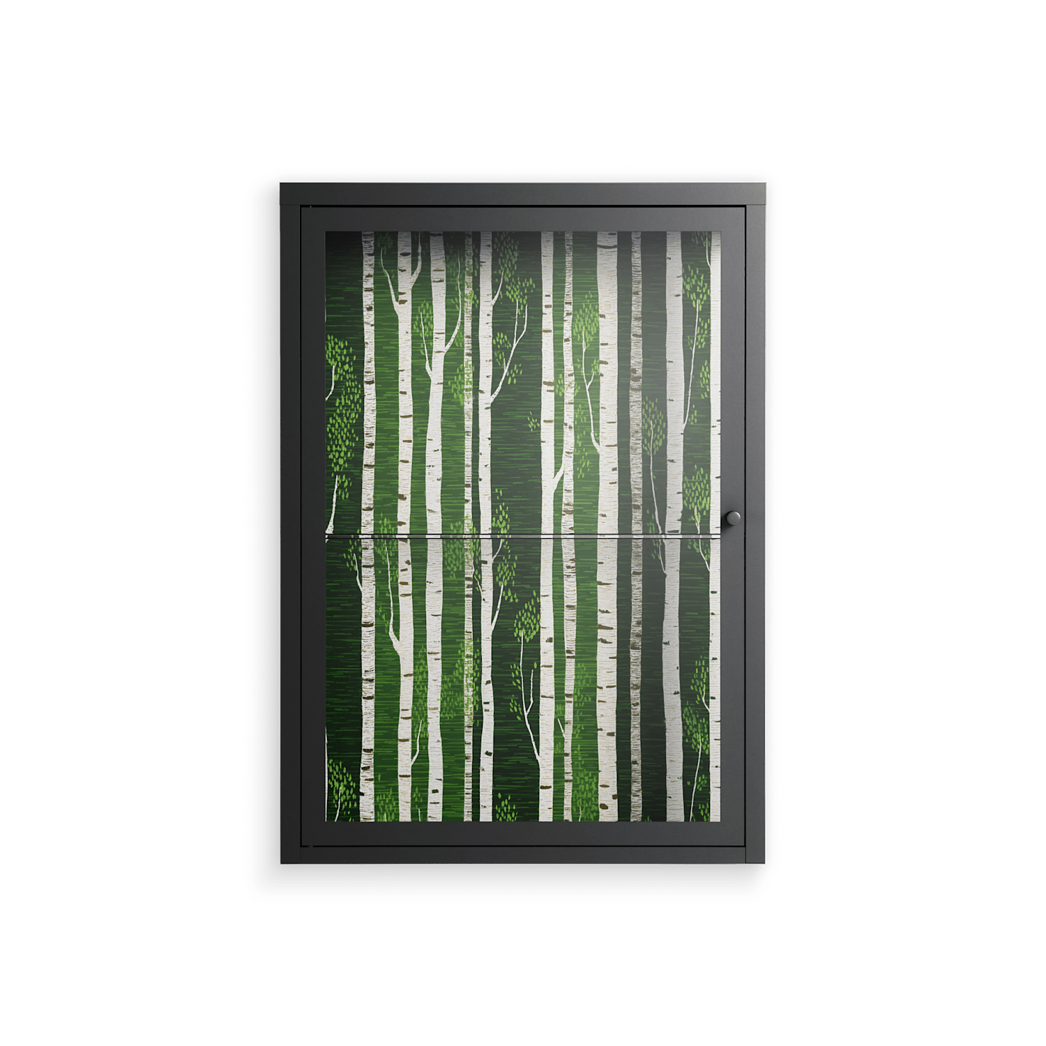 Björkskog - Wall Cabinet - Nur Rydberg - Antracite - Clear glass