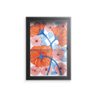Big Orange Blooms - Wall Cabinet - Katie O’Shea - Antracite - Clear glass