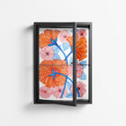 Big Orange Blooms - Wall Cabinet - Katie O’Shea - Antracite - Clear glass