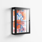 Big Orange Blooms - Wall Cabinet - Katie O’Shea - Antracite - Clear glass