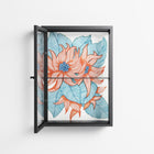 Big Orange Blooms 2 - Wall Cabinet - Katie O’Shea - Antracite - Clear glass