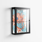 Big Orange Blooms 2 - Wall Cabinet - Katie O’Shea - Antracite - Clear glass