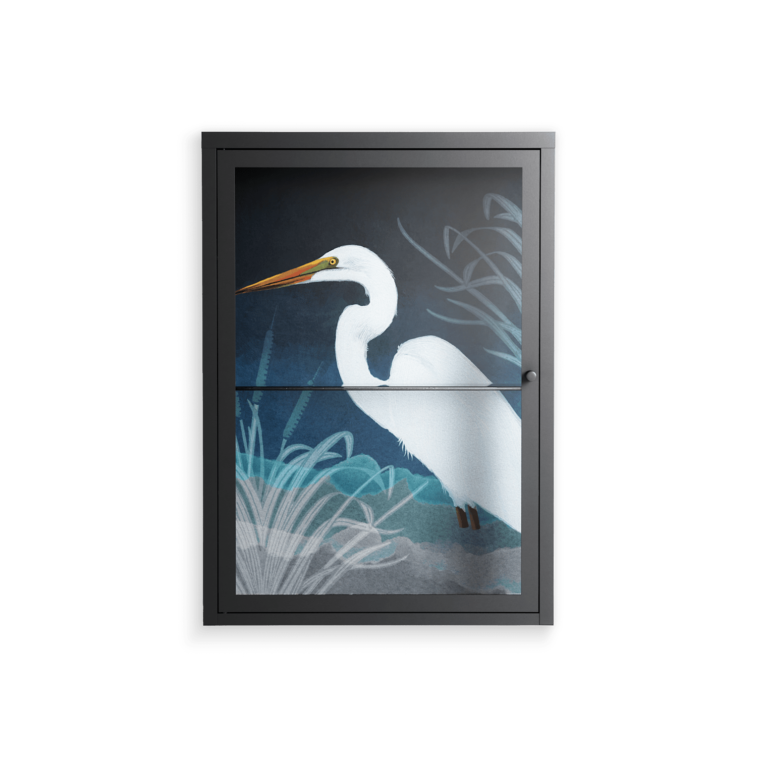 Egret - Wall Cabinet - Katie O’Shea - Antracite - Clear glass