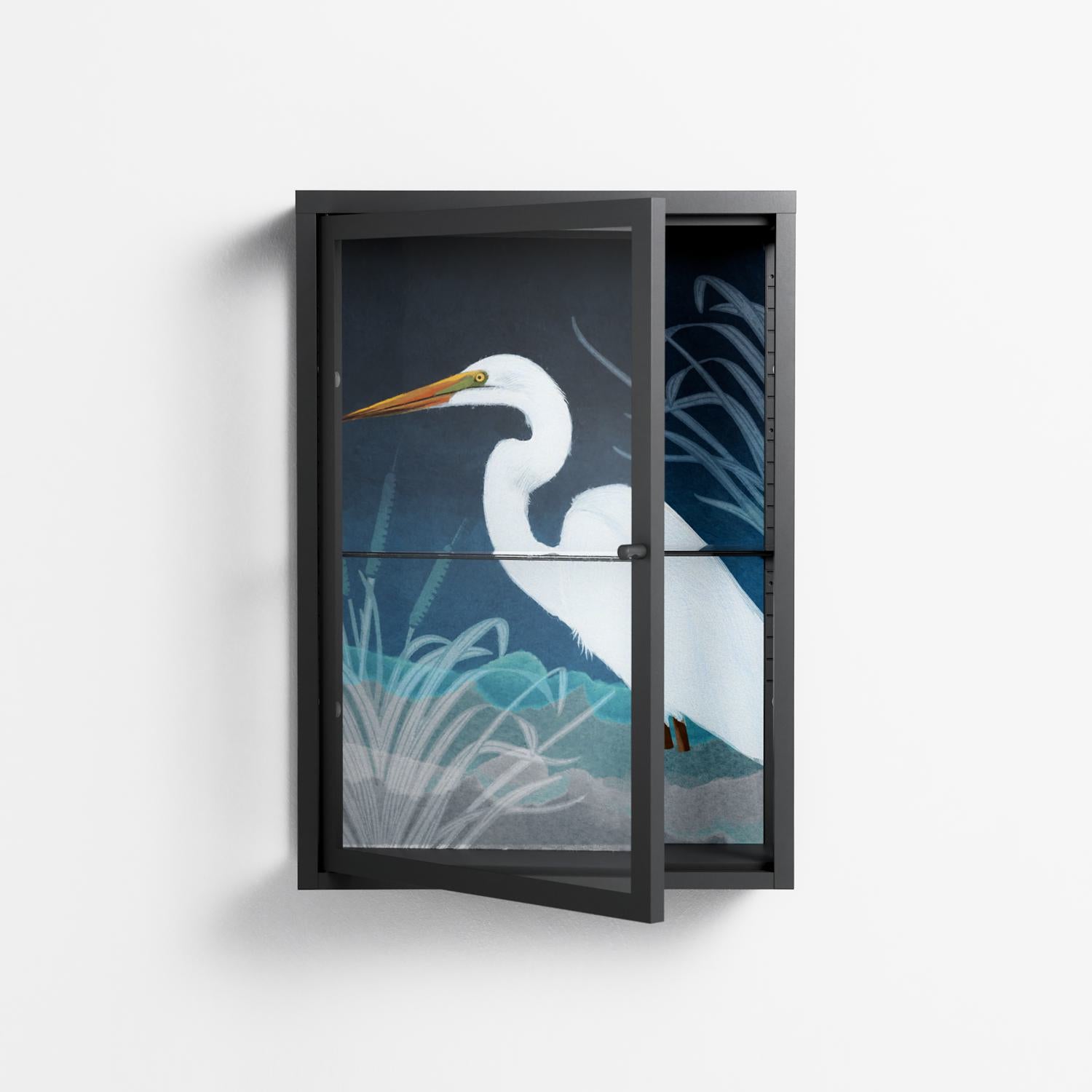 Egret - Wall Cabinet - Katie O’Shea - Antracite - Clear glass