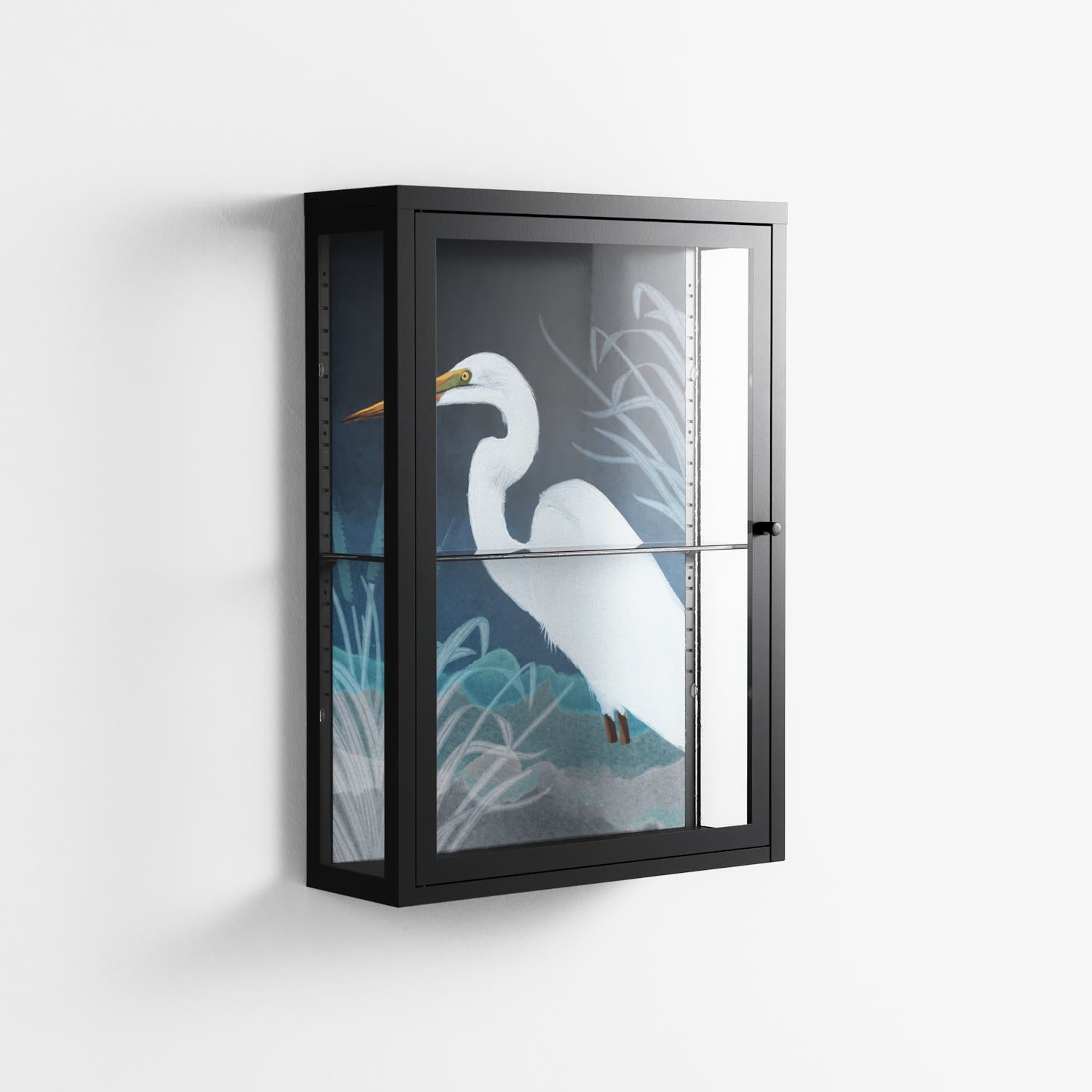 Egret - Wall Cabinet - Katie O’Shea - Antracite - Clear glass
