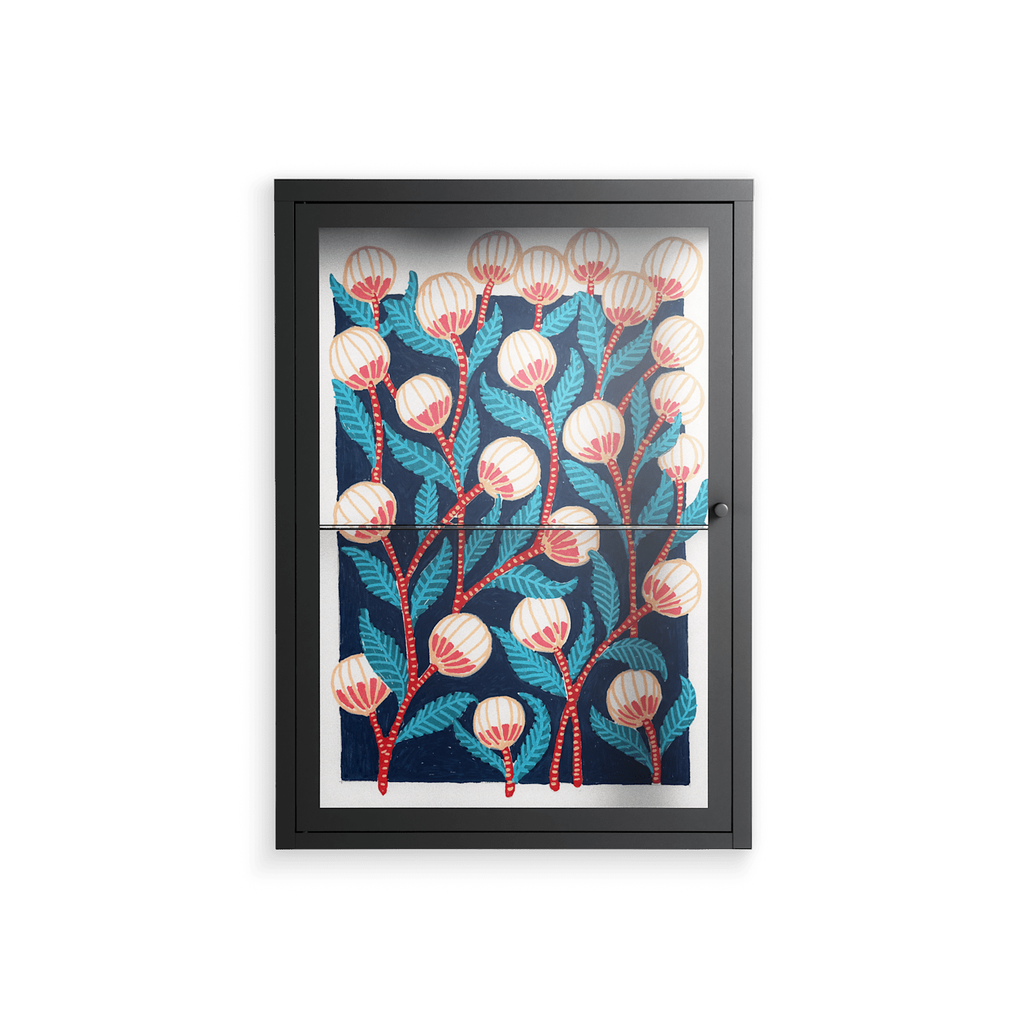 Gooseberries - Wall Cabinet - Katie O’Shea - Antracite - Clear glass