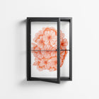 Orange Flowers 1 - Wall Cabinet - Katie O’Shea - Antracite - Clear glass