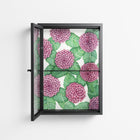 Pink Floras - Wall Cabinet - Katie O’Shea - Antracite - Clear glass