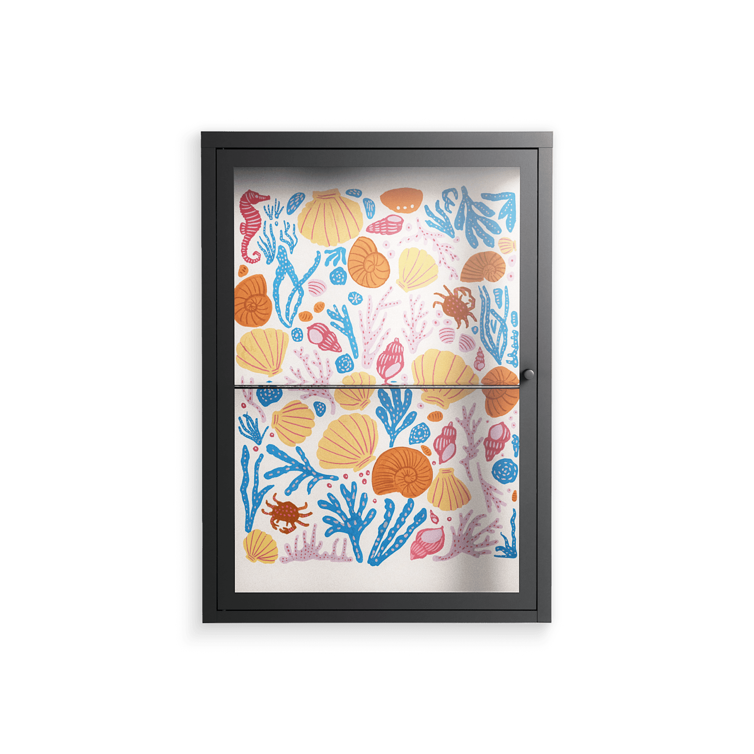 Sea Critters - Wall Cabinet - Katie O’Shea - Antracite - Clear glass