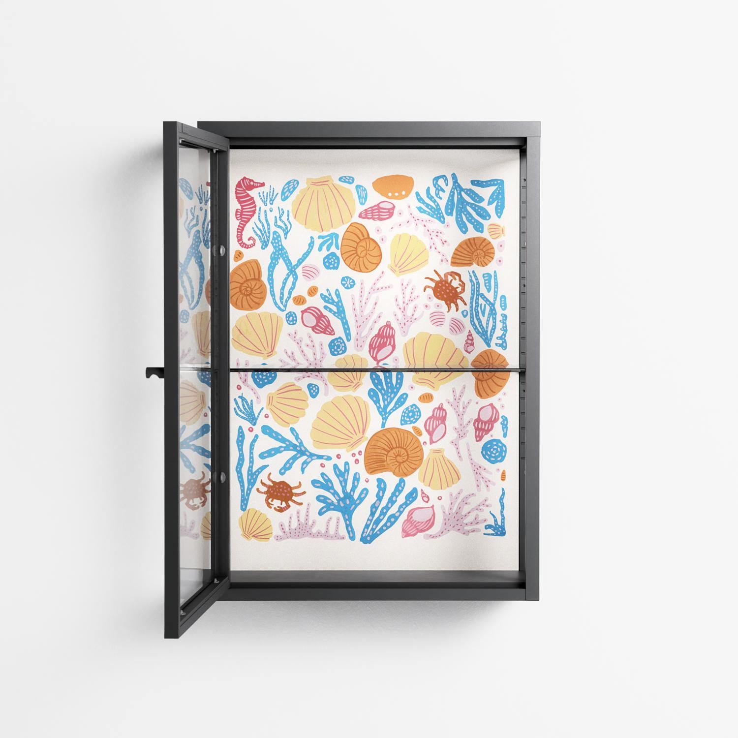 Sea Critters - Wall Cabinet - Katie O’Shea - Antracite - Clear glass