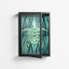 Turtle With Kelp - Wall Cabinet - Katie O’Shea - Antracite - Clear glass