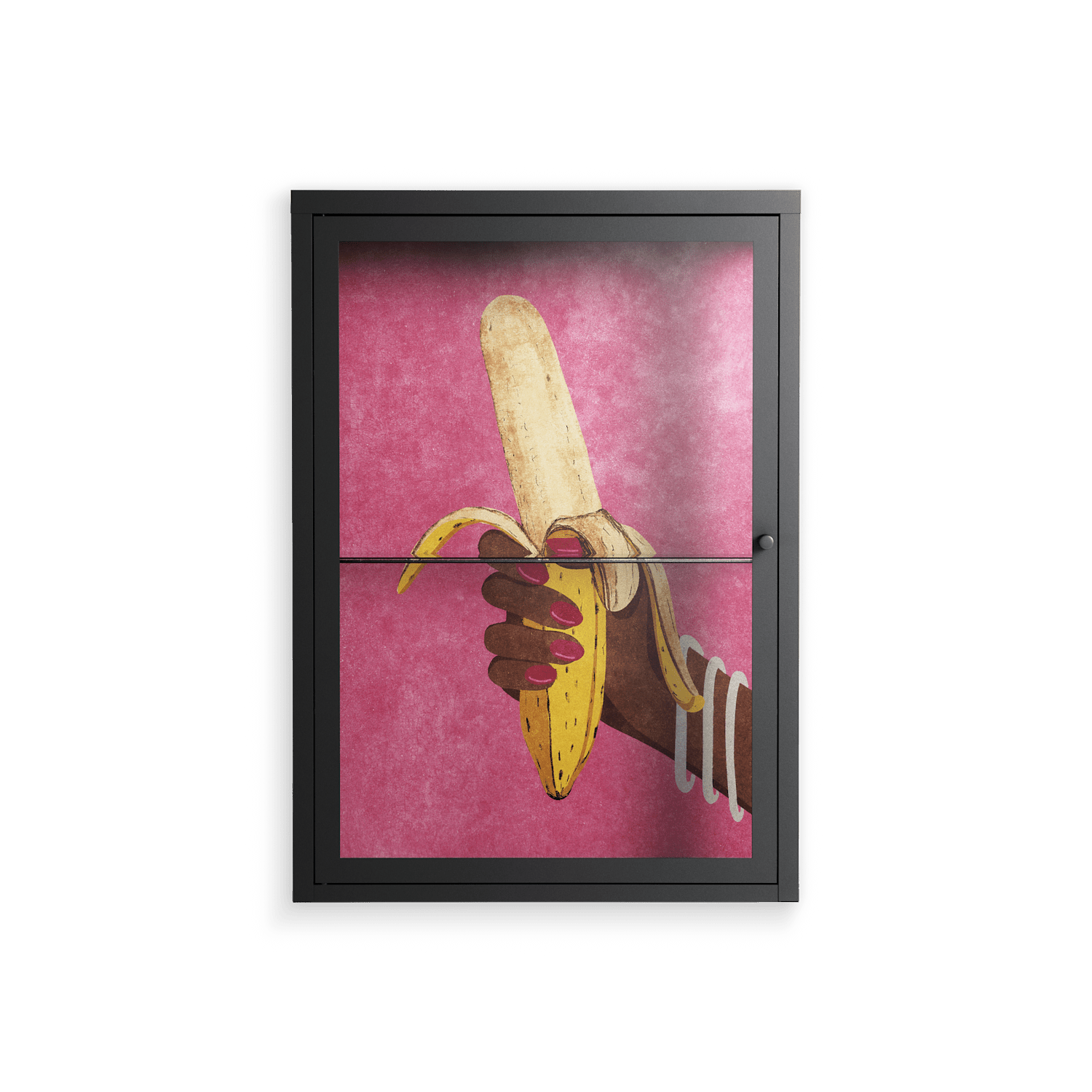 Banana - Wall Cabinet - Raissa Oltmanns - Antracite - Clear glass
