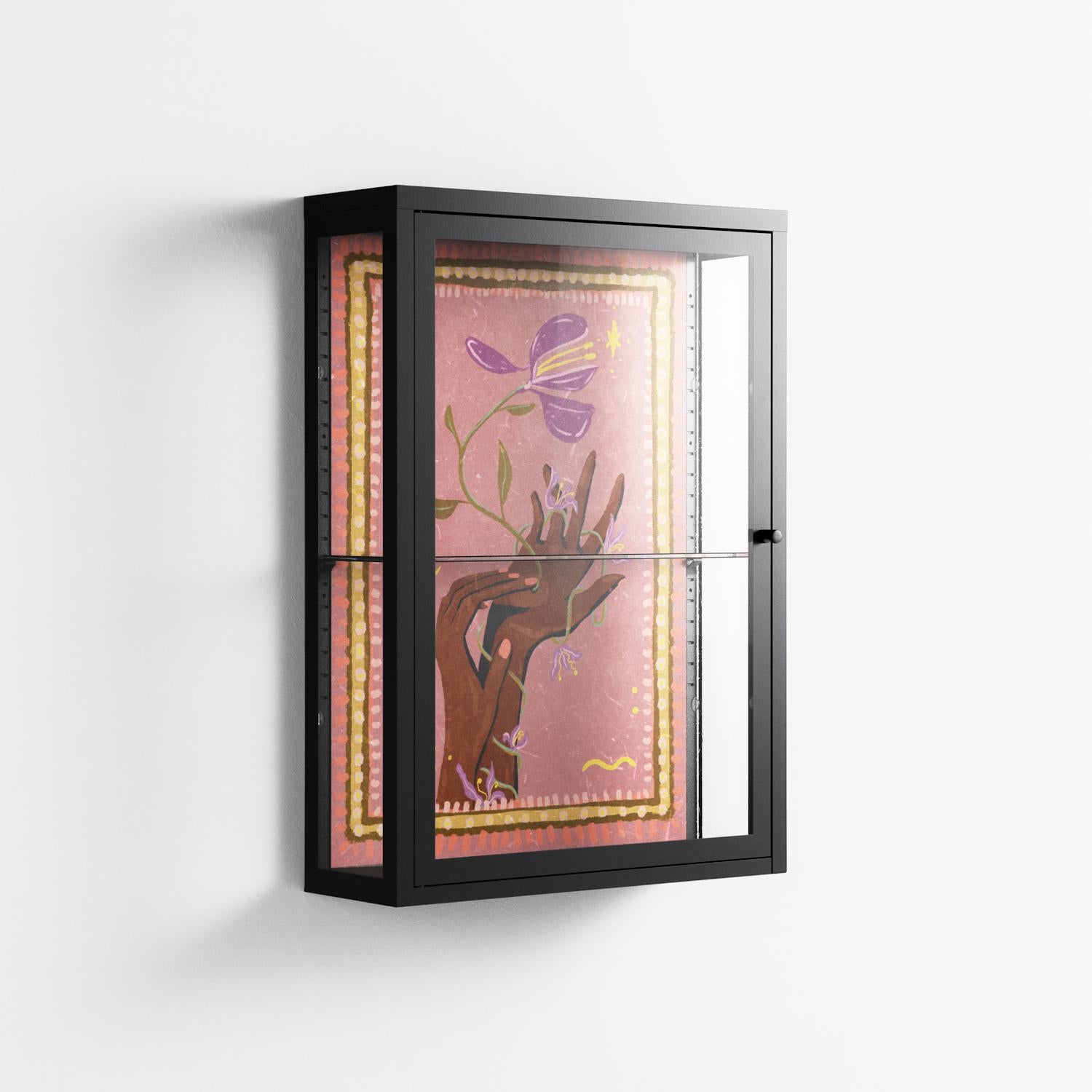 Connect With Nature - Wall Cabinet - Raissa Oltmanns - Antracite - Clear glass
