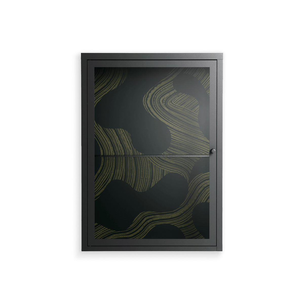 Midnight Dune - Wall Cabinet - Amy Suther - Antracite - Clear glass